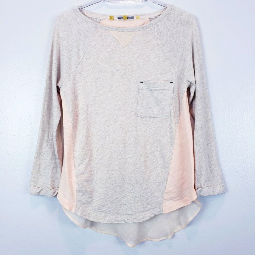 Anthropologie Little Yellow Button Long Sleeve EUC